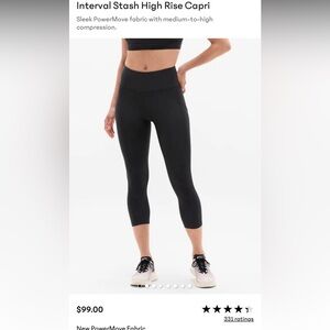 Athleta interval stash capri